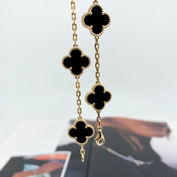 Van Cleef & Arpels 18K gold, black bracelet - Picture 5 of 7